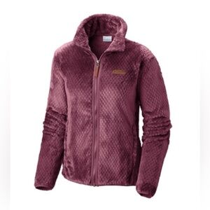 Columbia womens Fire Side Ii Sherpa Full Zip Fleece Jacket ,Large,Burgundy.R13C